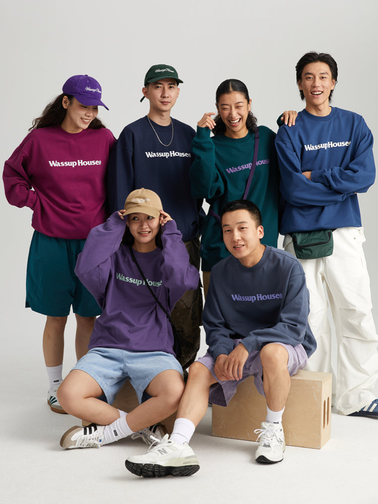 Wassup House Basic Printing Logo Sweatshirt