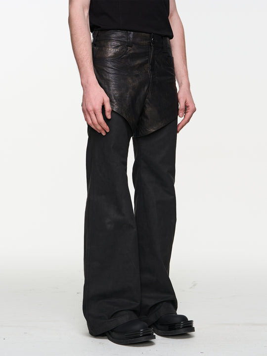 BLIND NO PLAN Double Layer Fake Two Piece Pants