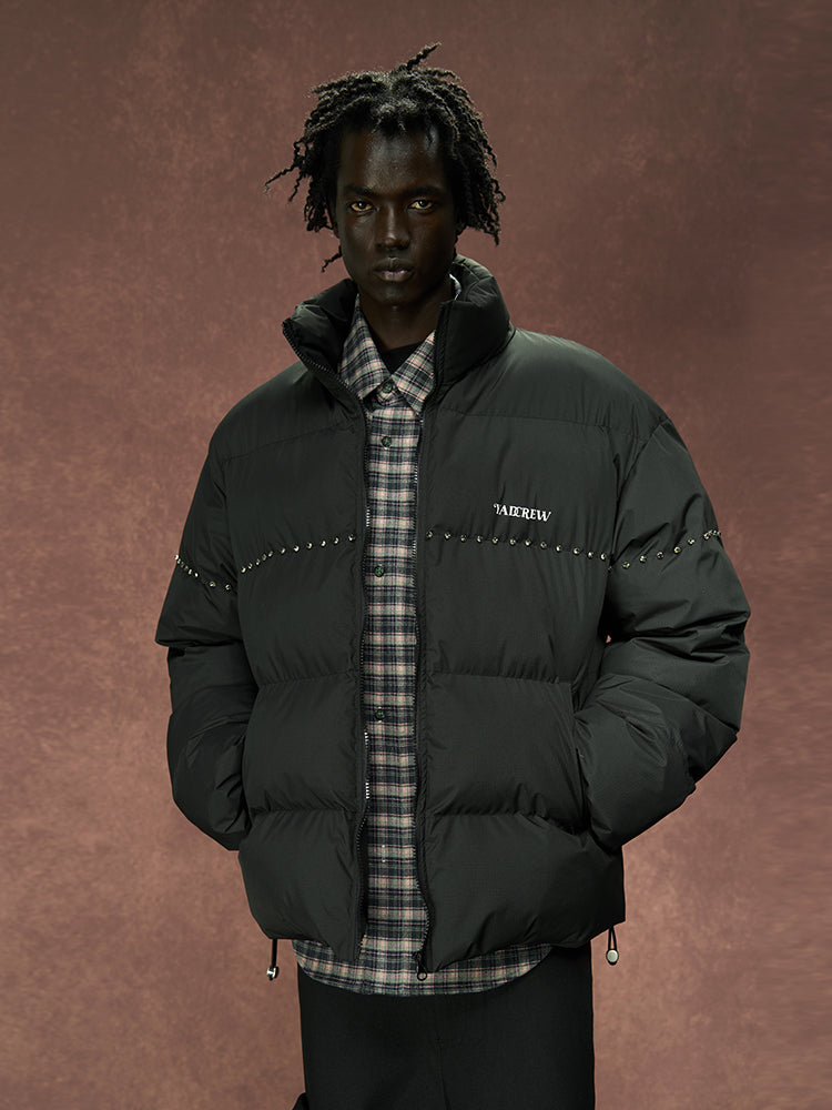 YADcrew Inlaid Diamond Puffer Jacket