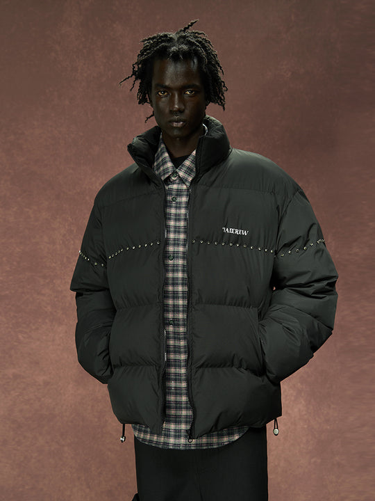 YADcrew Inlaid Diamond Puffer Jacket