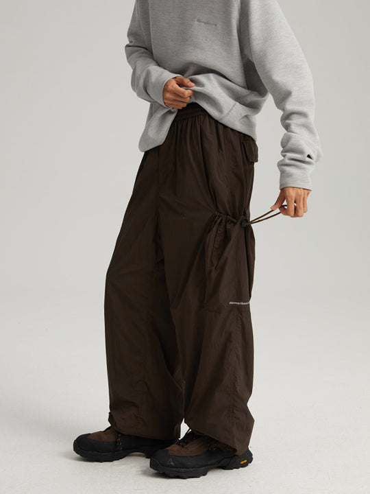 Wassup House Metallic Silk Large Pockets Work Pants