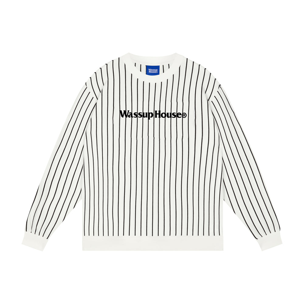 Wassup House Stripes Basic Logo Sweatshirt