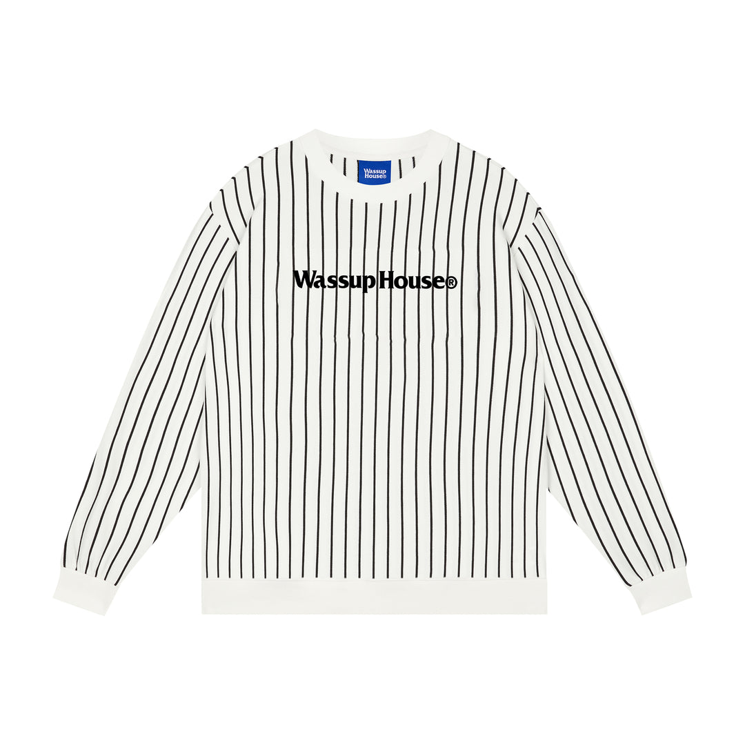 Wassup House Stripes Basic Logo Sweatshirt