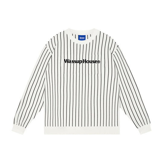 Wassup House Stripes Basic Logo Sweatshirt