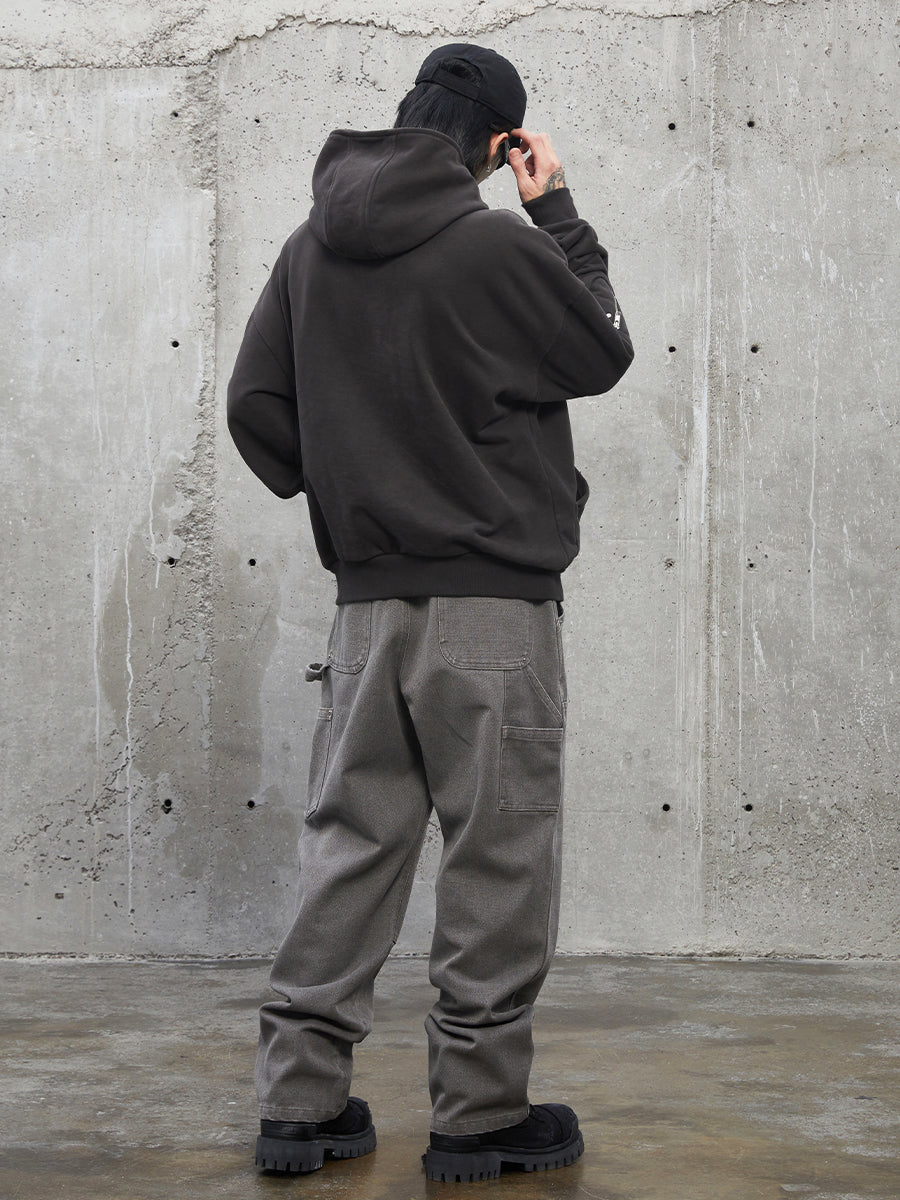 F2CE Washed Destruction Double Knee Work Denim Jeans