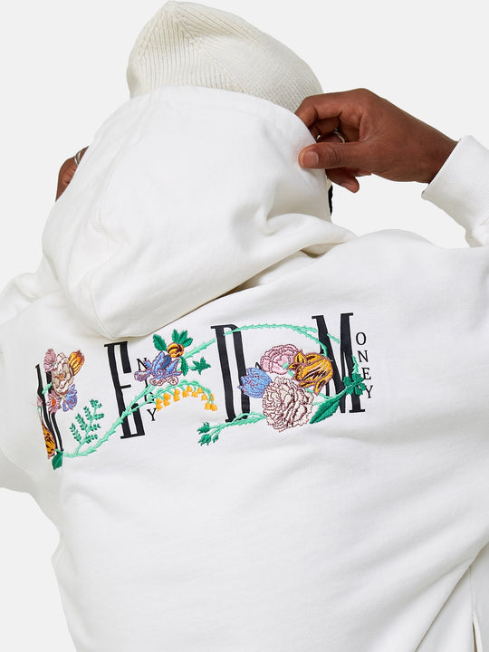 MEDM Letters Printed Flower Hoodie | Face 3 Face