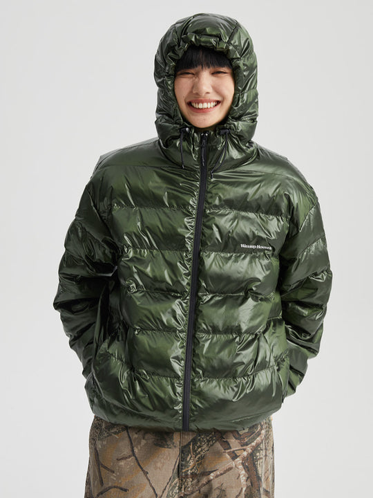 Wassup House Basic Glossy Hooded Down Jacket