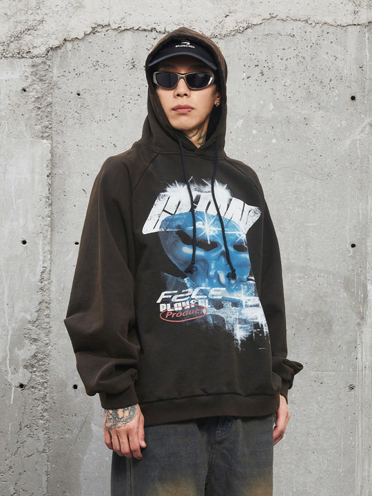 F2CE Skull Graffiti Printing Hoodie