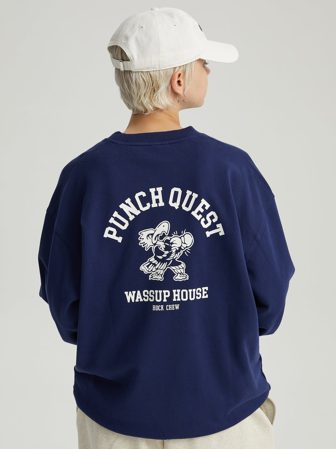 Wassup House Eagle Boxer Printing Sweatshirt