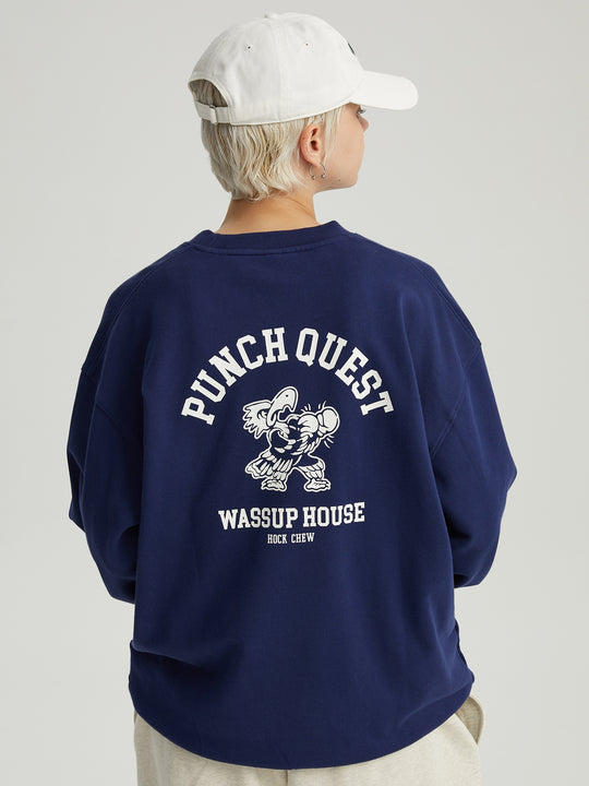 Wassup House Eagle Boxer Printing Sweatshirt