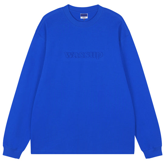 Wassup House Basic 3D Embossed Logo Long Sleeved Tee
