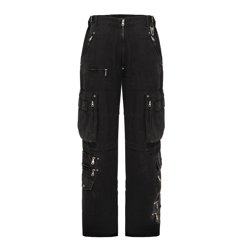 F2CE Multi Zipper Pockets Functional Work Cargo Pants