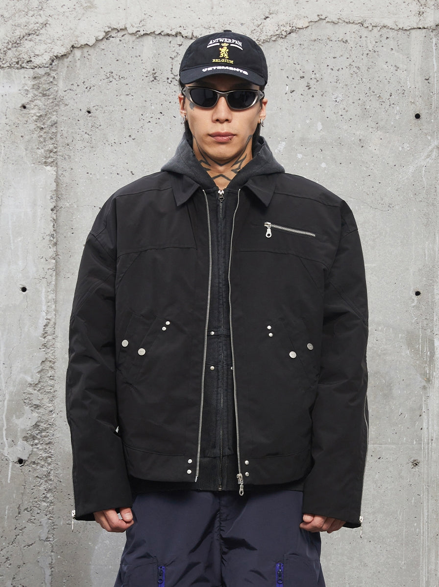 F2CE Hard Shell Bomber Flight Jacket