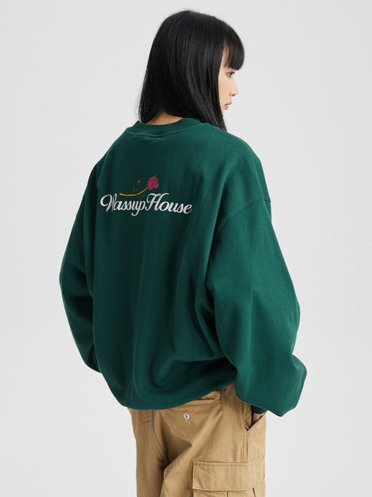 Wassup House Rose Printed Sweatshirt