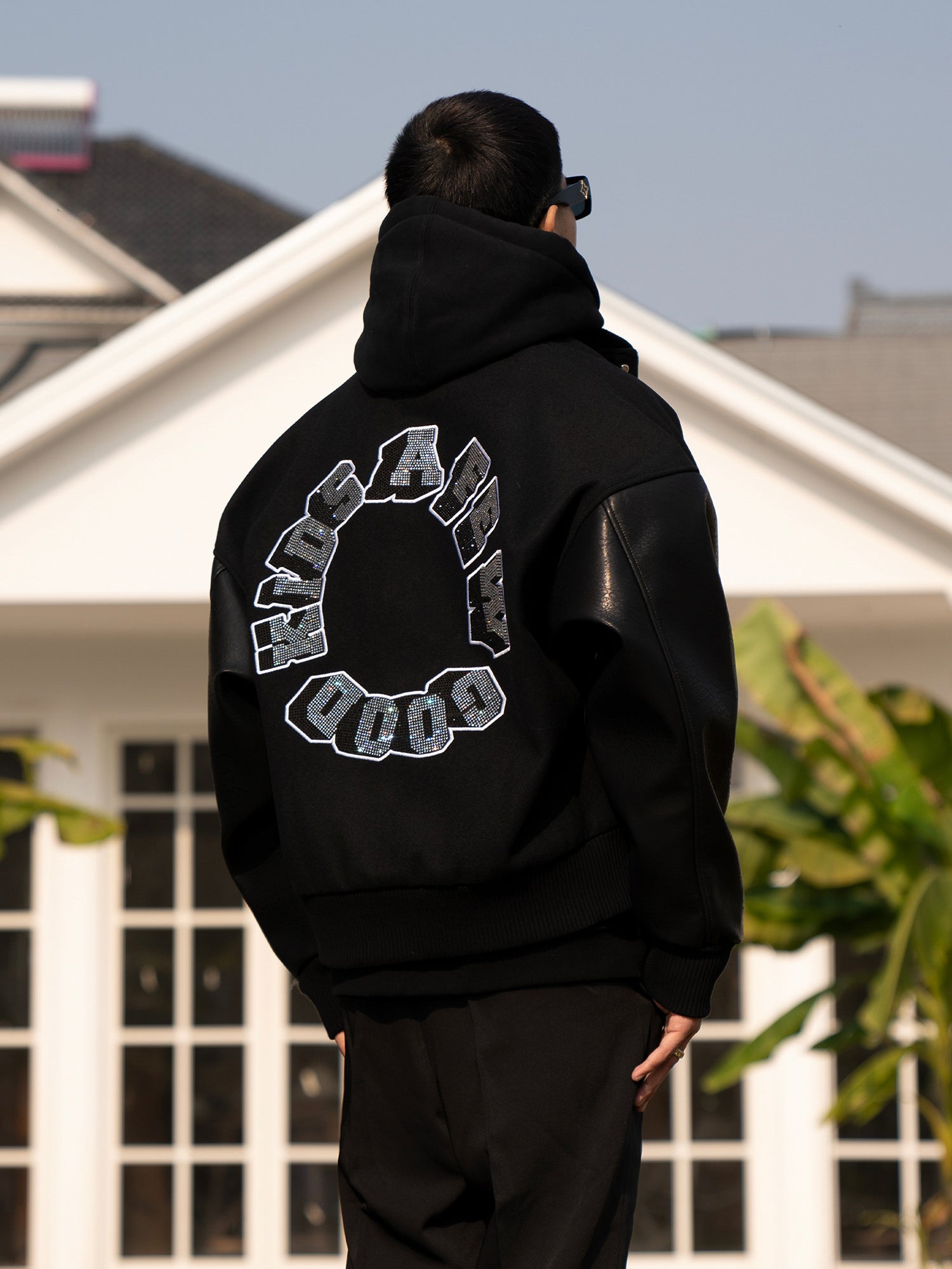 Shop Now A Few Good Kids 3D Rhinestone Logo Varsity Jacket