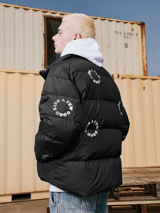 Buy Now AFGK Embroidery Logo Puffer Down Jacket – Face 3 Face