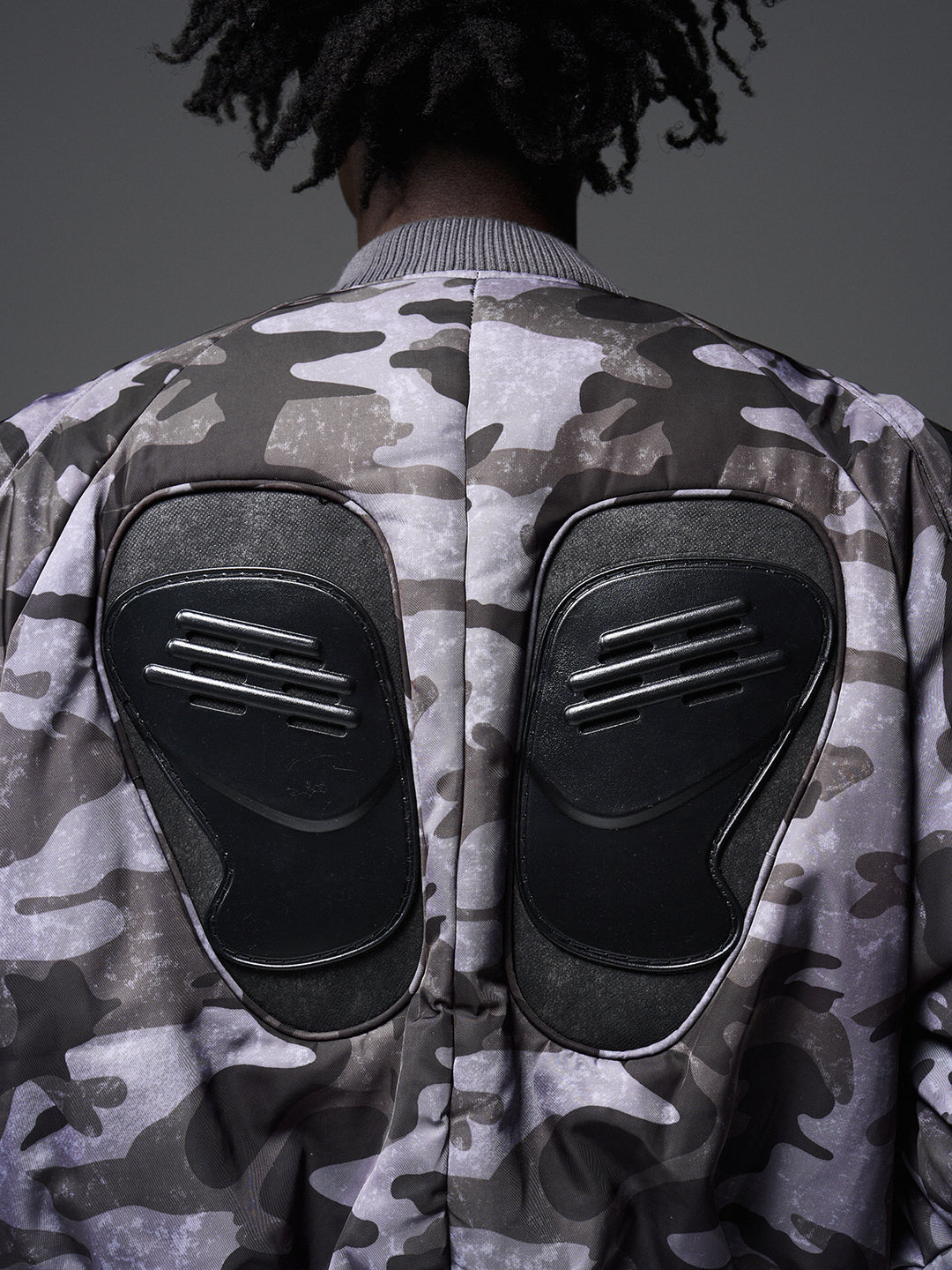 BLIND NO PLAN x BLACK8 Heavy Craft Armor Device Bomber Jacket