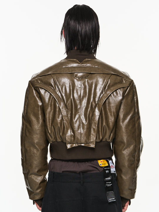 BLIND NO PLAN Half Circle Heavy Duty MA1 Short Jacket