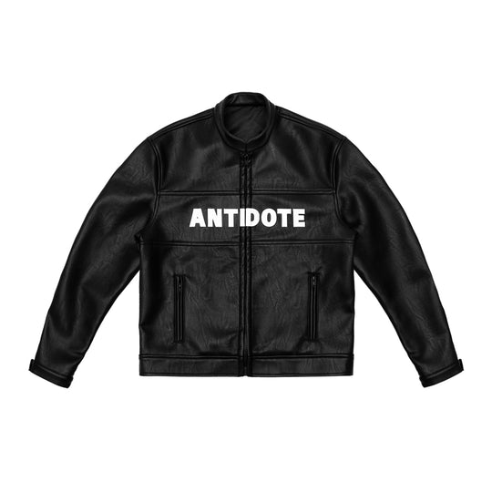 ANTIDOTE LOGO Motorcycle PU Leather Jacket | Face 3 Face