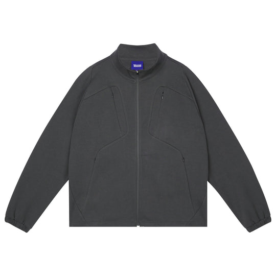 Wassup House Patchwork Deconstruction Zipper Sweater Jacket