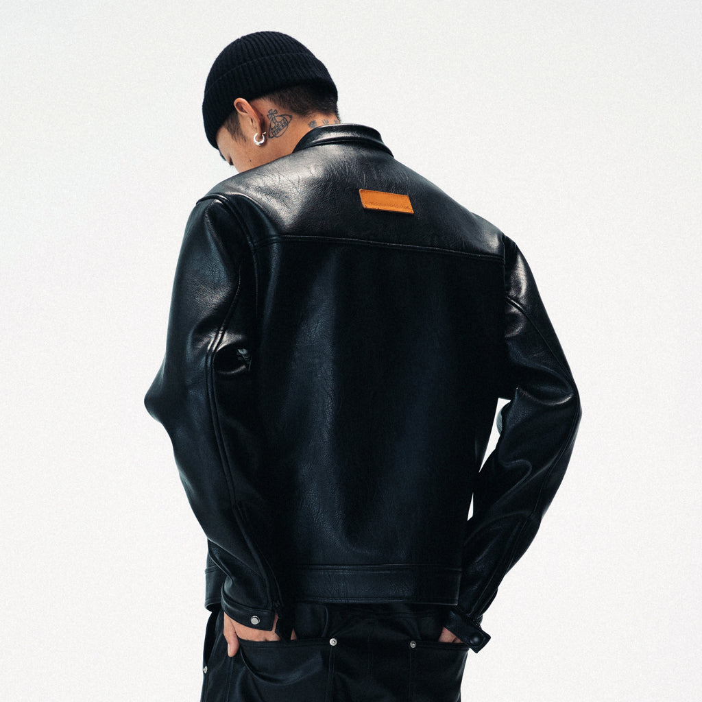 ANTIDOTE LOGO Motorcycle PU Leather Jacket | Face 3 Face