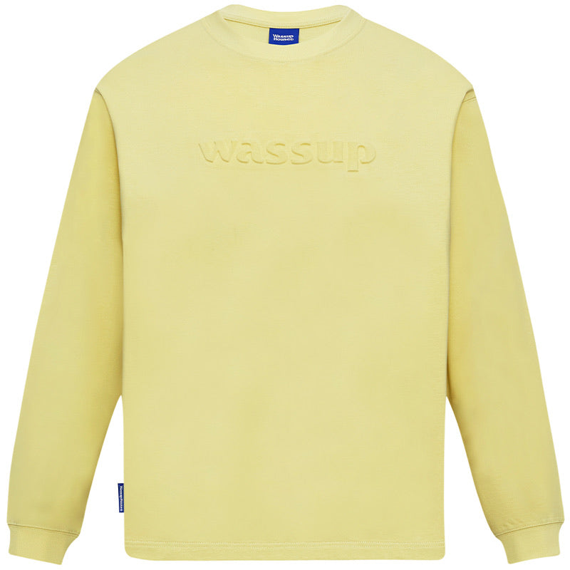 Wassup House Basic 3D Embossed Logo Long Sleeved Tee