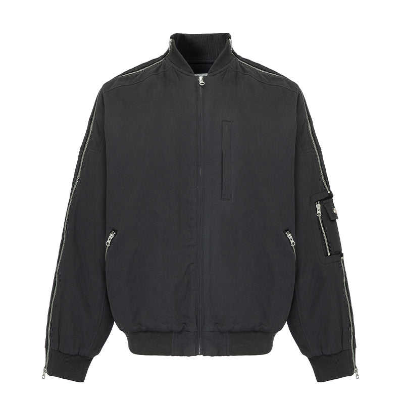 F2CE Multi Zipper Bomber Flight Jacket