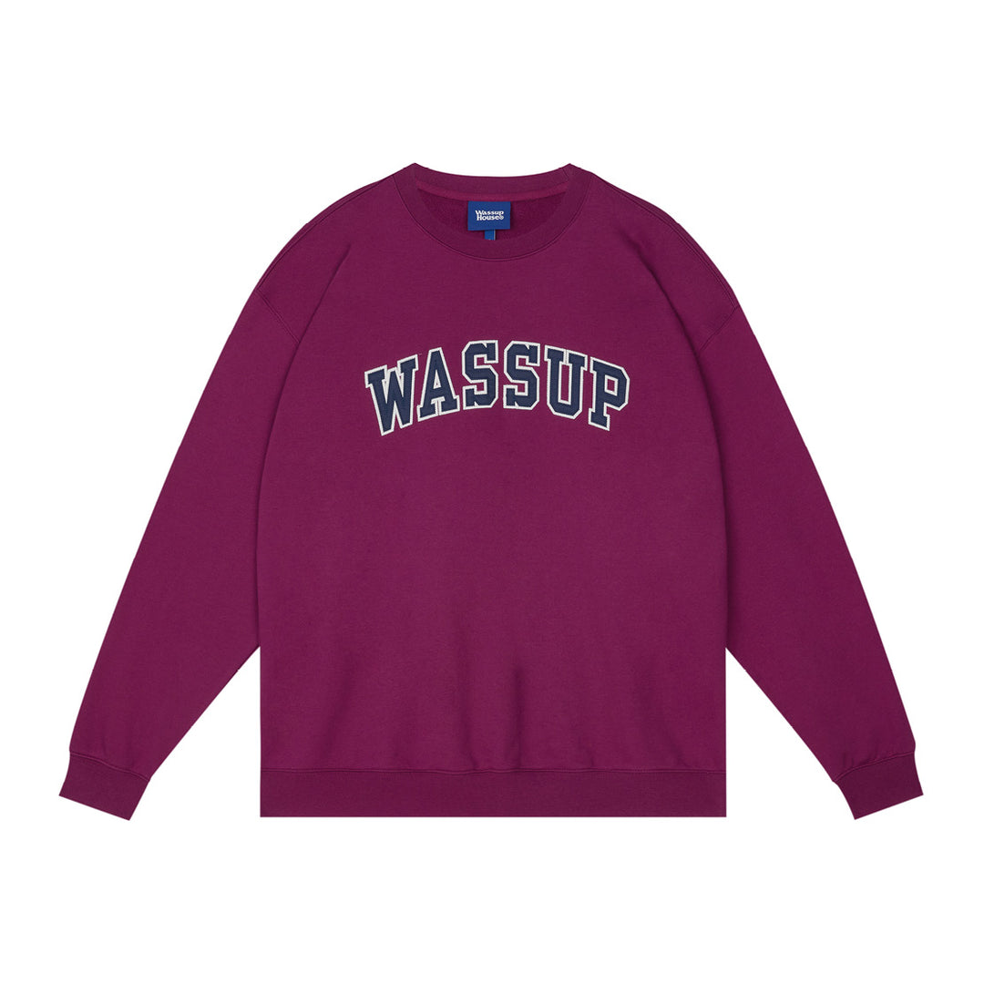 Wassup House Patch Embroidery Logo Sweatshirt