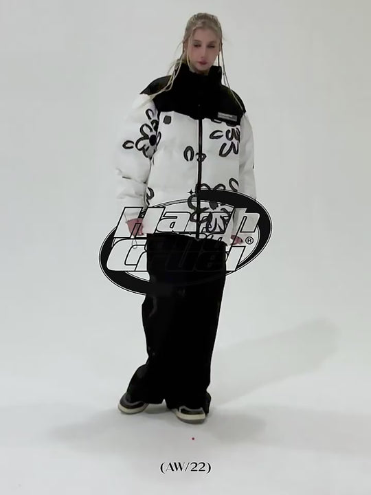 Harsh and Cruel Watercolor Flowers Printed Jacket