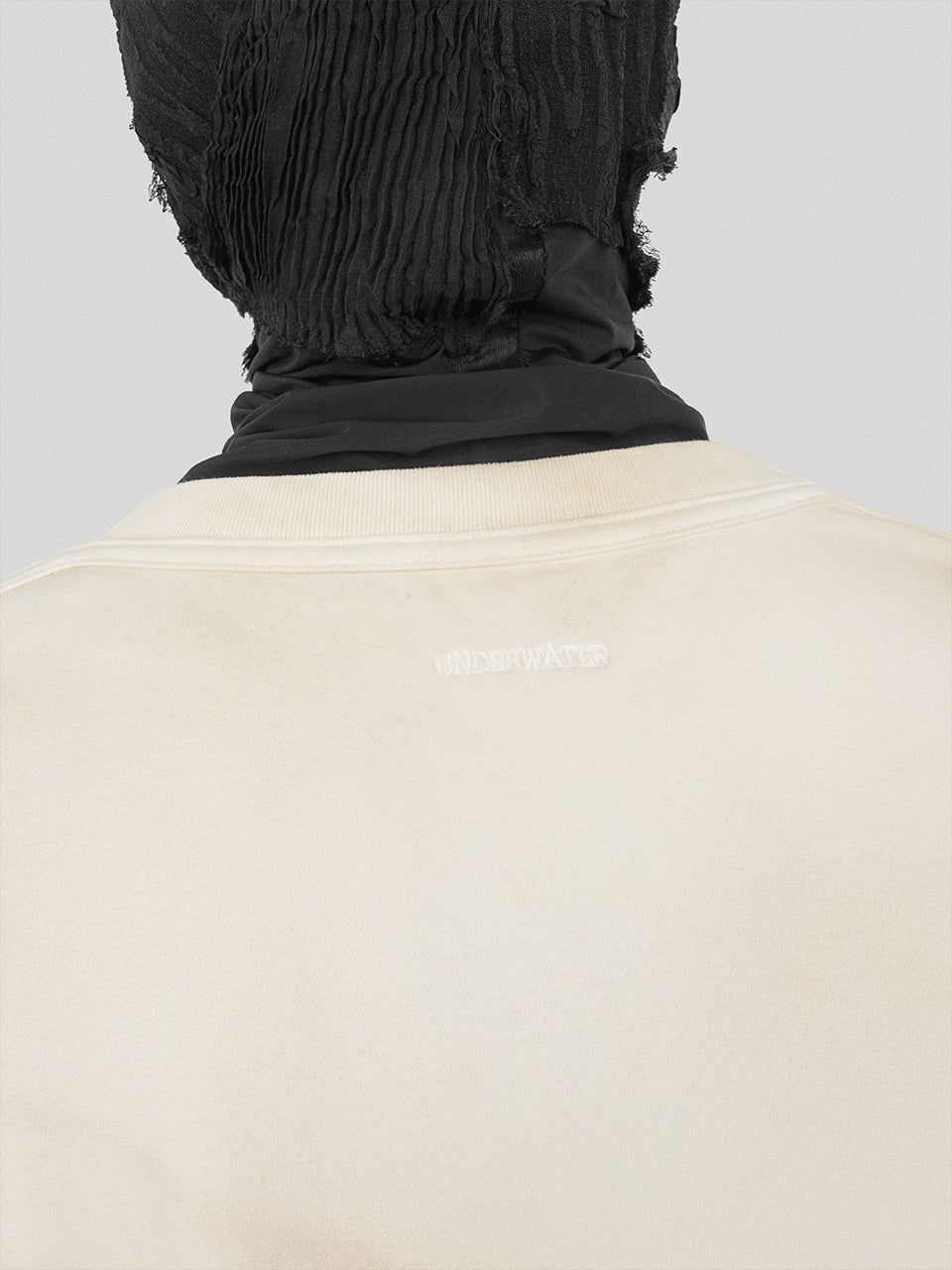 UNDERWATER Deconstructed Patchwork Slogan Printed Tee