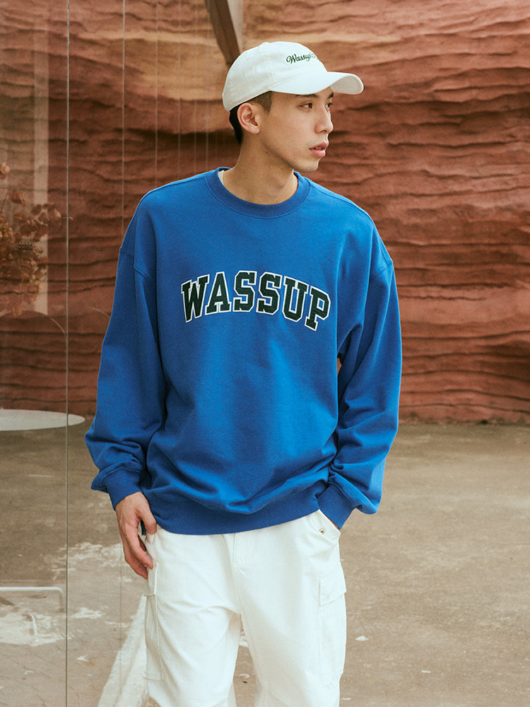 Wassup House Patch Embroidery Logo Sweatshirt