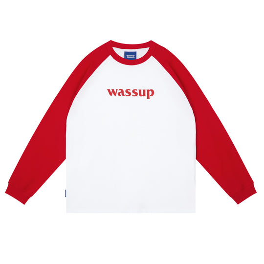 Wassup House Basic Logo Raglan Long Sleeved Tee