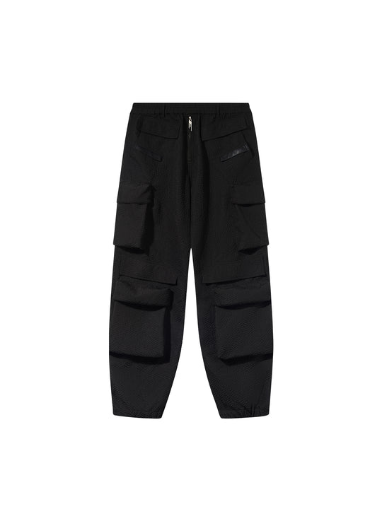 BLIND NO PLAN Contoured Textured Pocket Work Pants