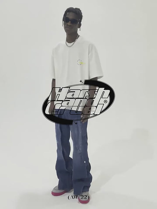 Harsh and Cruel Layered Washed Denim