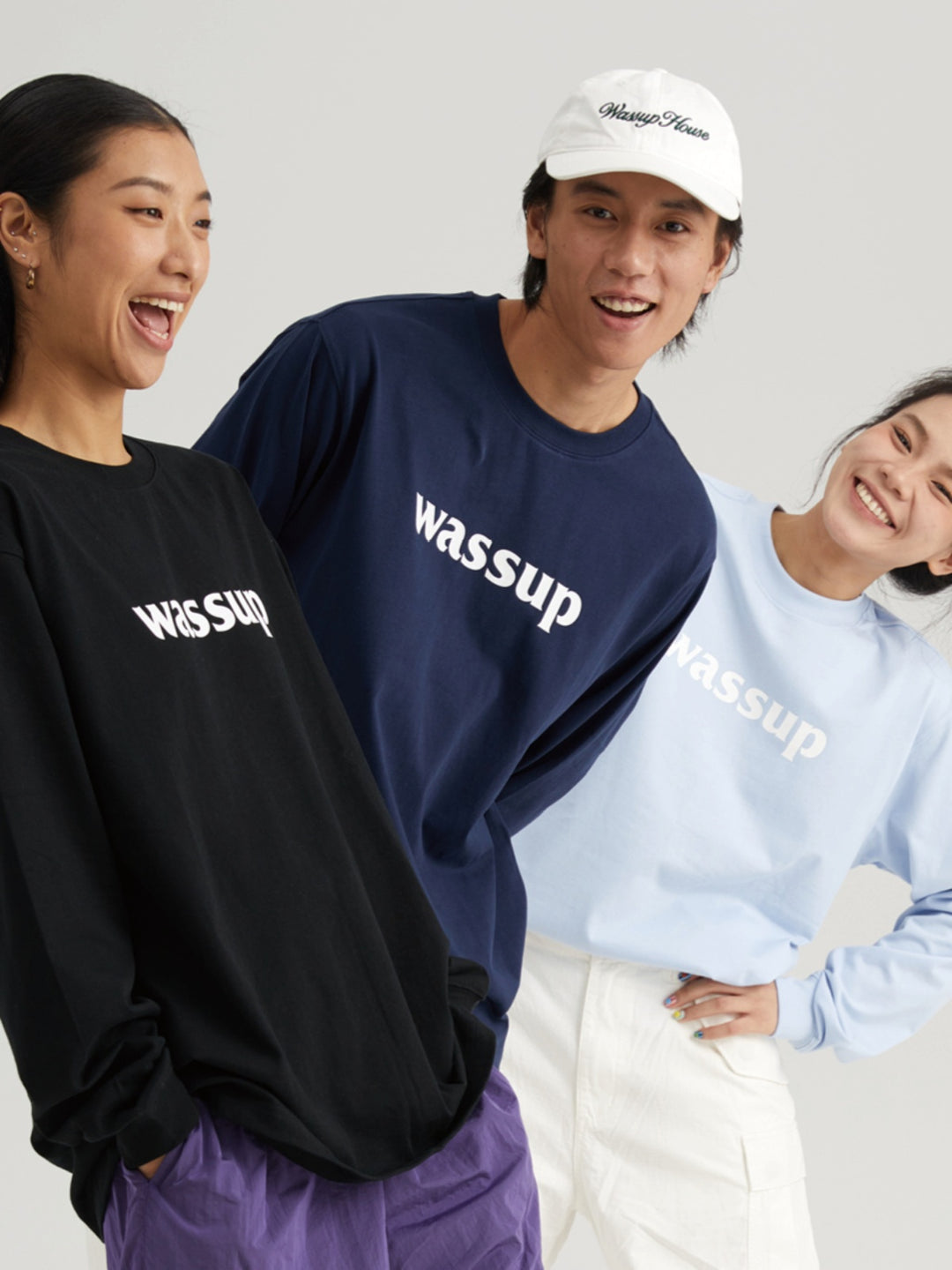 Wassup House Basic Logo printed Long Sleeved Tee