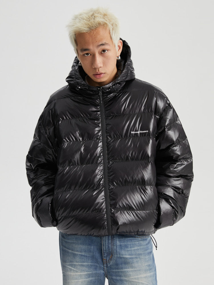 Wassup House Basic Glossy Hooded Down Jacket