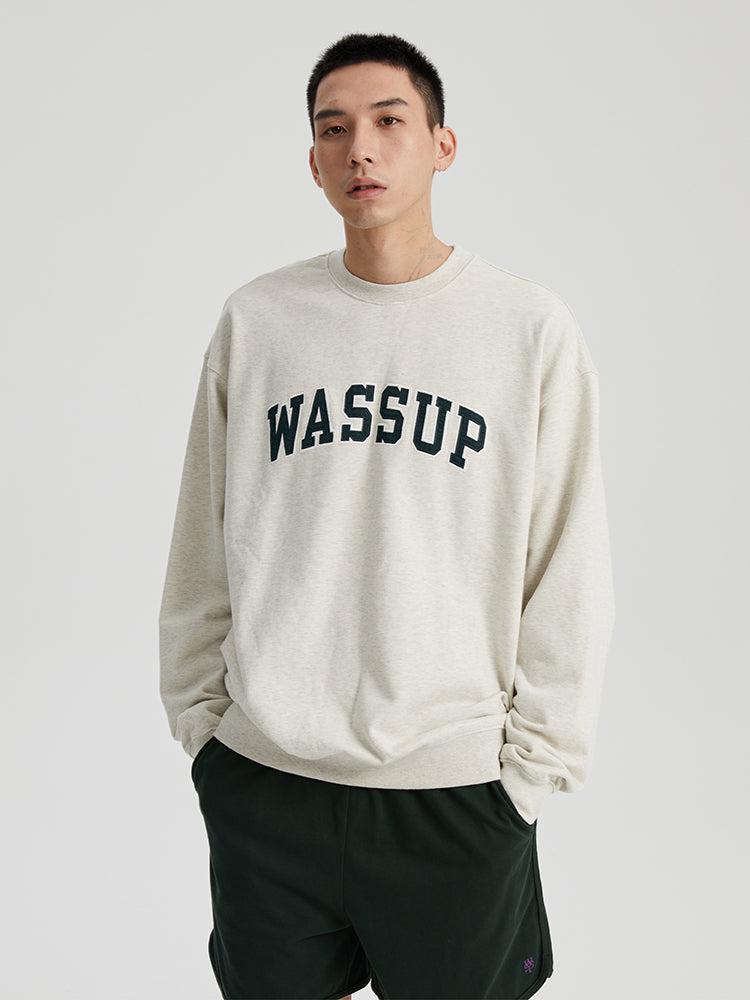 Wassup House Patch Embroidery Logo Sweatshirt