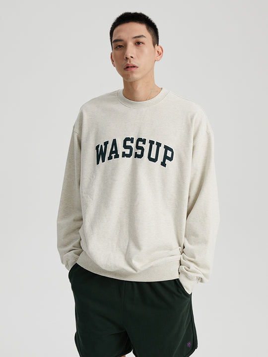 Wassup House Patch Embroidery Logo Sweatshirt