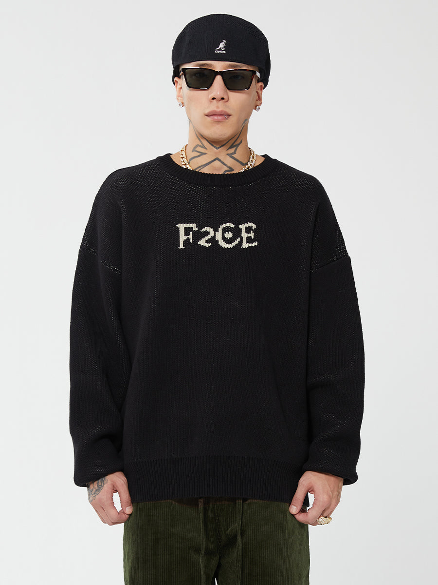 F2CE Love Heart LOGO Knit Sweater | Face 3 Face