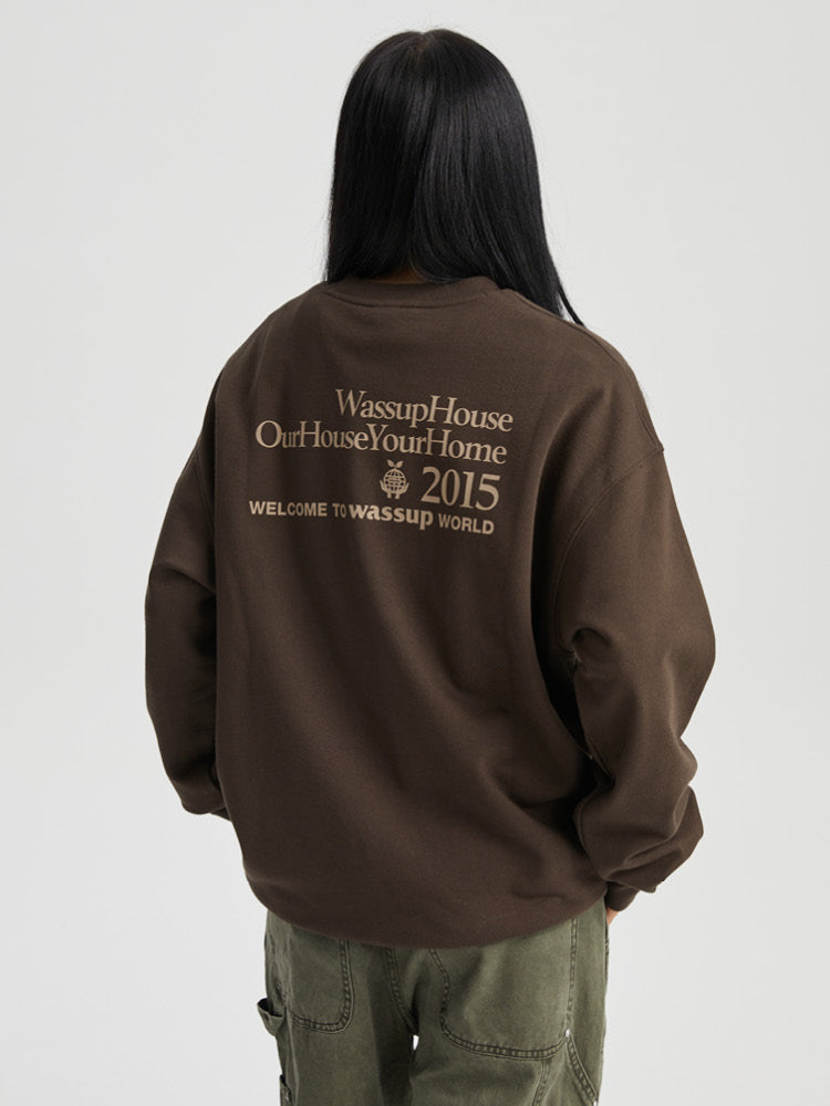 Wassup House Earth Planting Printed Embroidery Sweatshirt