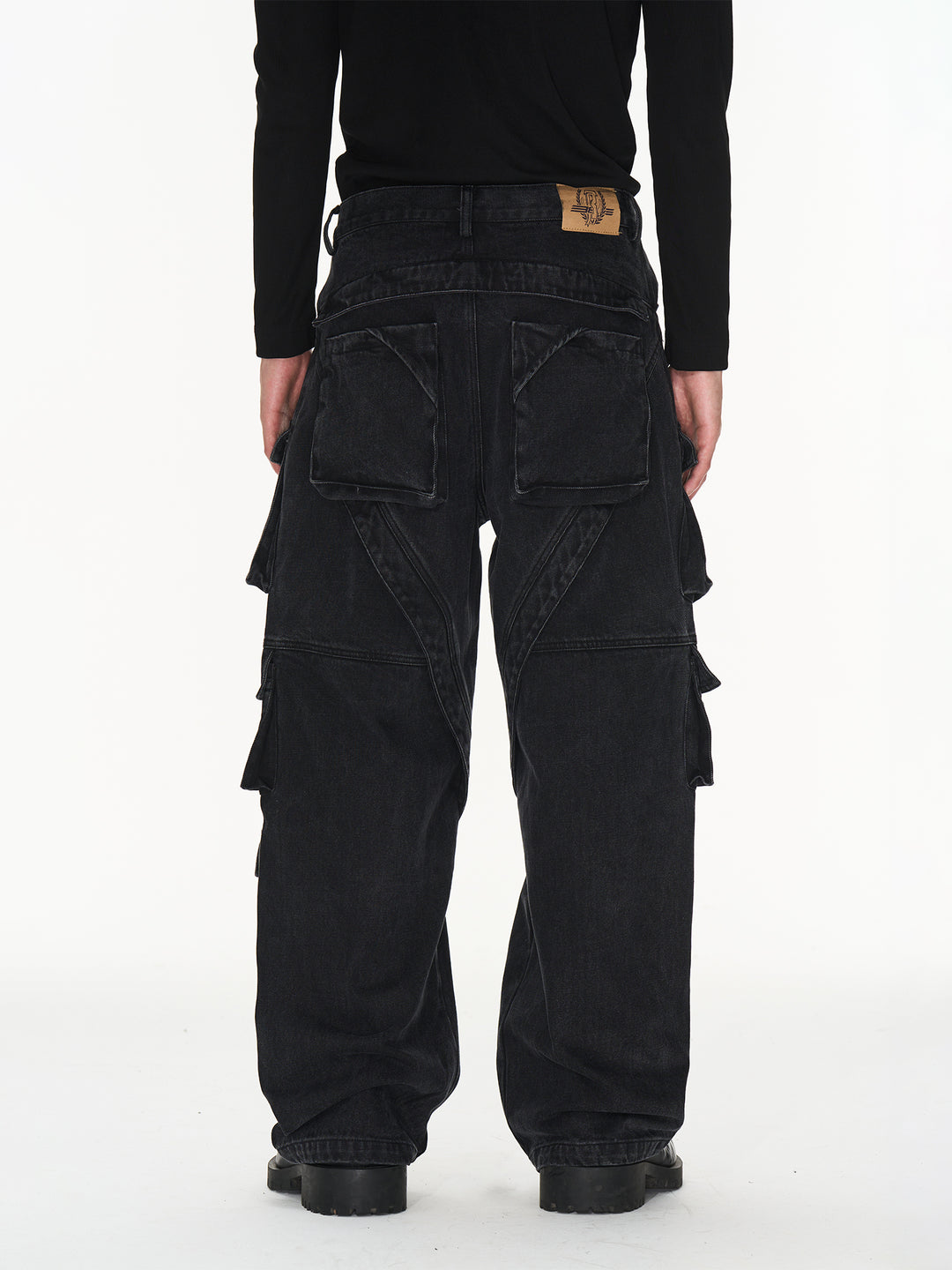 BLIND NO PLAN Deconstructed Workwear Pocket Denim Jeans