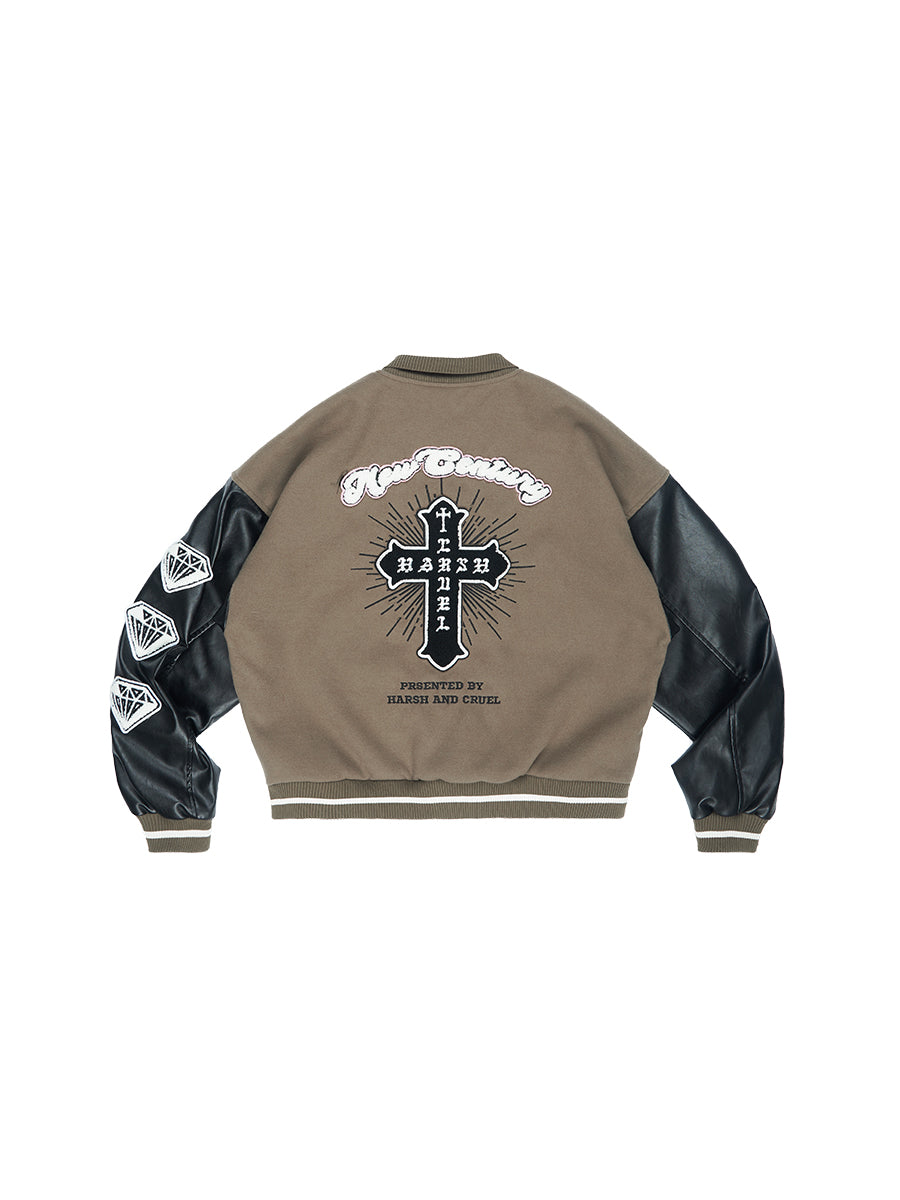 Harsh and Cruel New Century Embroidered Varsity Jacket | Face 3 Face