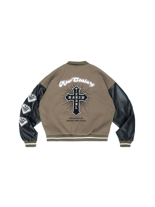 Harsh and Cruel New Century Embroidered Varsity Jacket – Face 3 Face