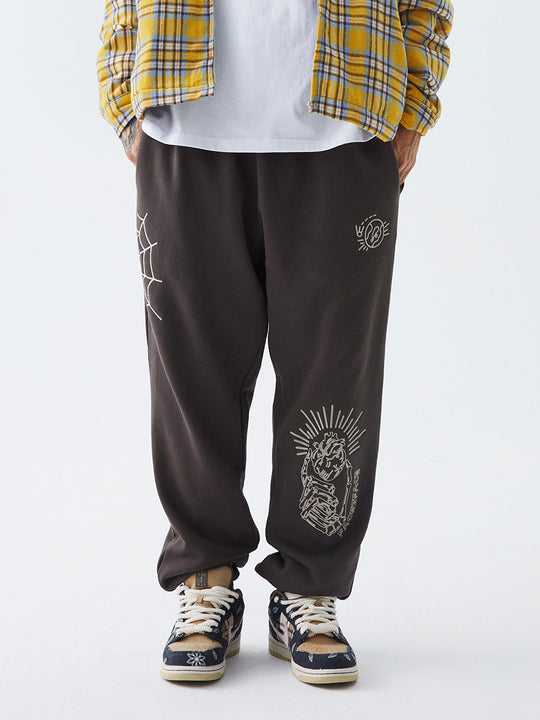 F2CE Skull Embroidered Sweatpants | Face 3 Face