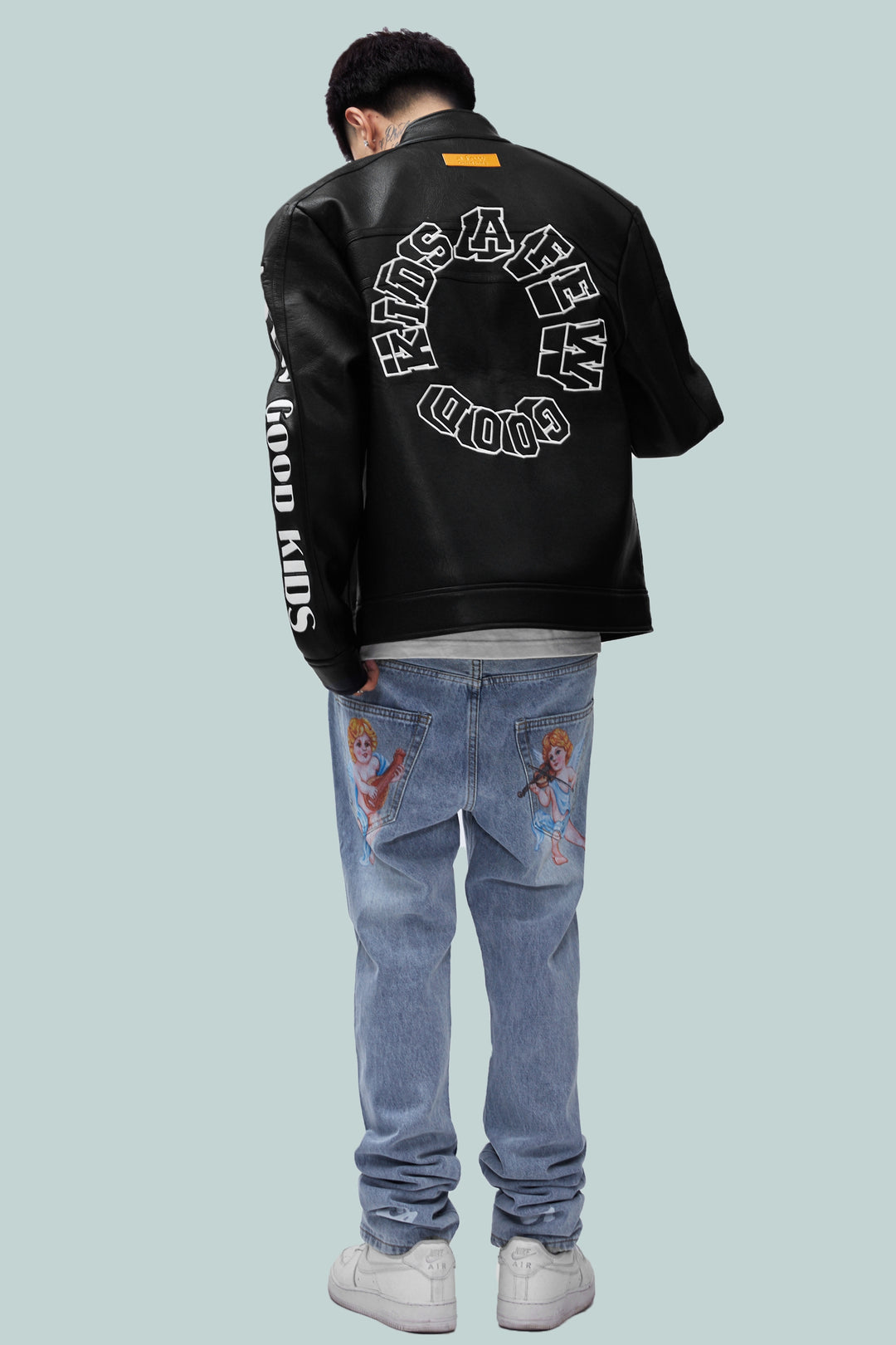 AFGK 3D Logo Single Biker Jacket | Face 3 Face