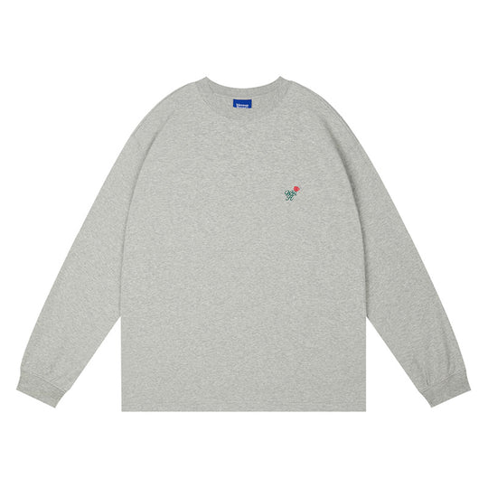 Wassup House Rose Embroidery Long Sleeved Tee