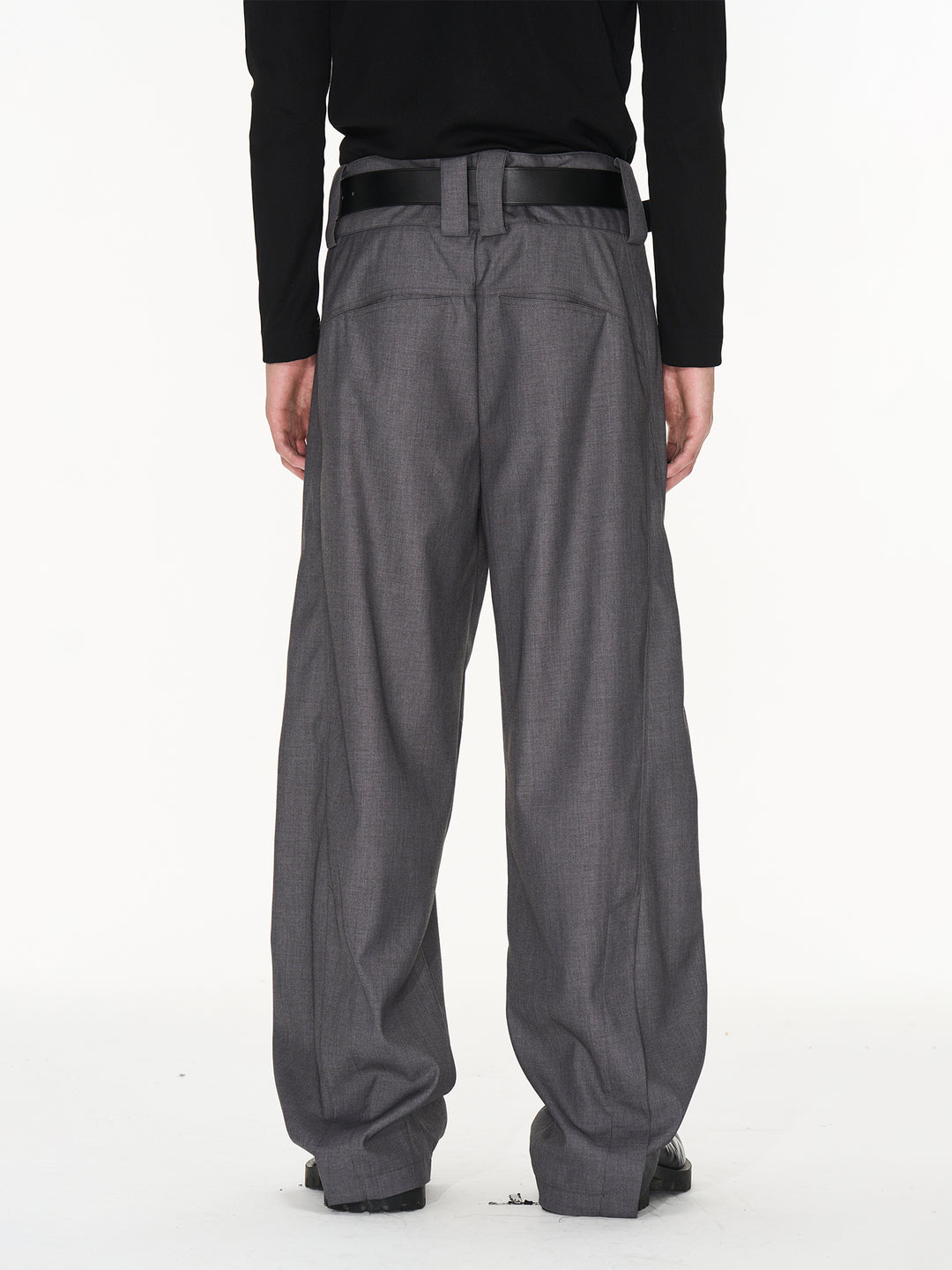 BLIND NO PLAN Wide Waisted Contour Suit Pants