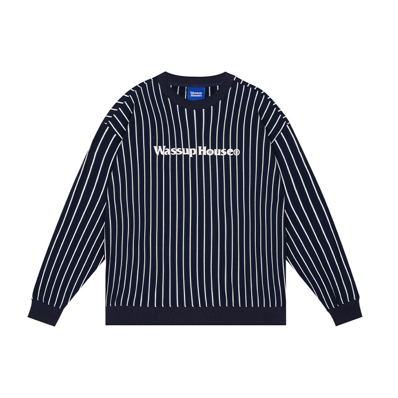 Wassup House Stripes Basic Logo Sweatshirt