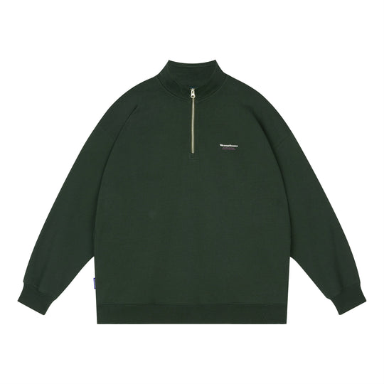 Wassup House Half Zipper Logo Sweatshirt