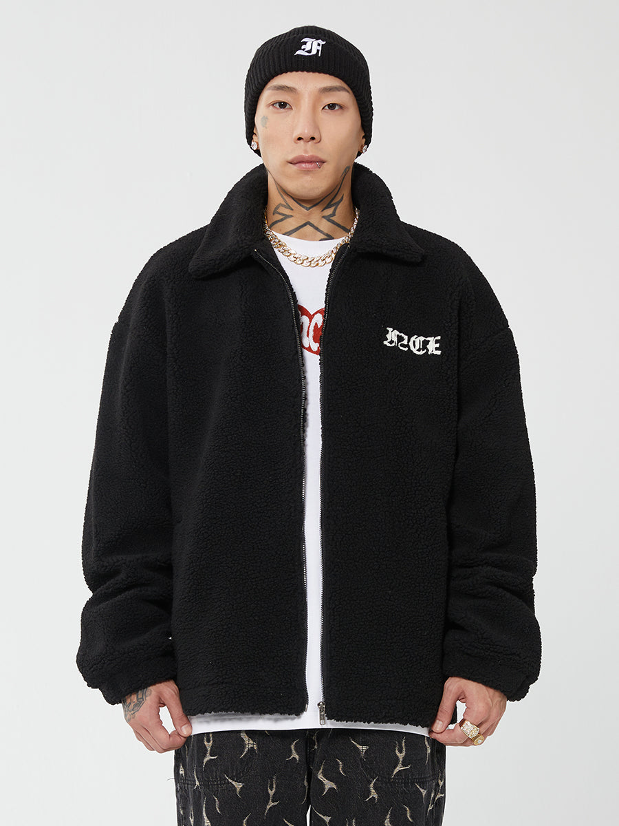 F2CE Ideal Reality Embroidered Sherpa Fleece Jacket | Face 3 Face